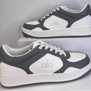 Alo Recovery Mode Leather Sneakers Men’s 13 Gray/White